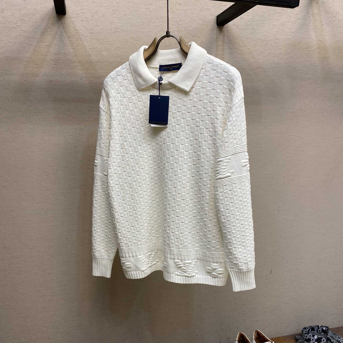 Louis Vuitton Lv Damier Wool Blend Pullover     - DesignerGu