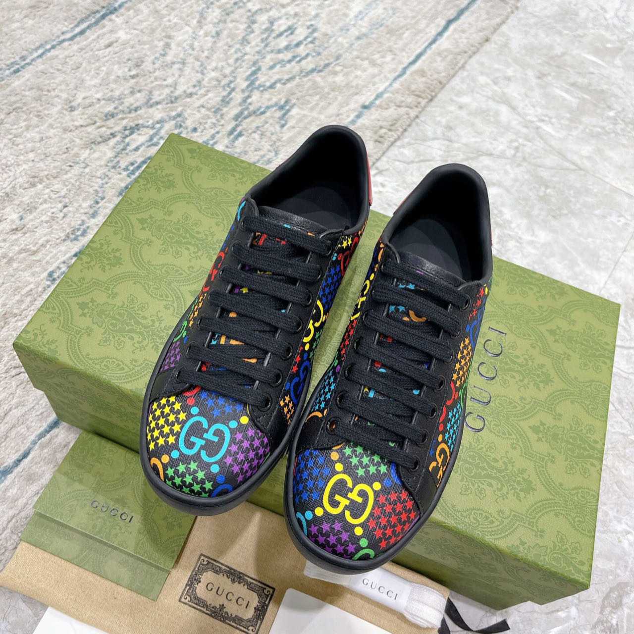 Gucci GG Psychedelic Ace Sneaker - DesignerGu