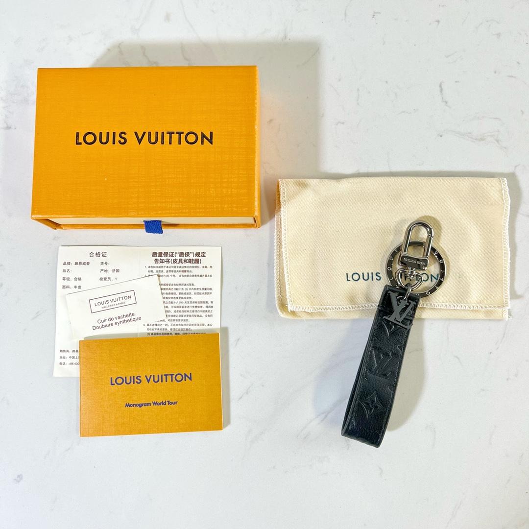 Louis Vuitton LV Shadow Dragonne Key Holder And Bag Charm - DesignerGu