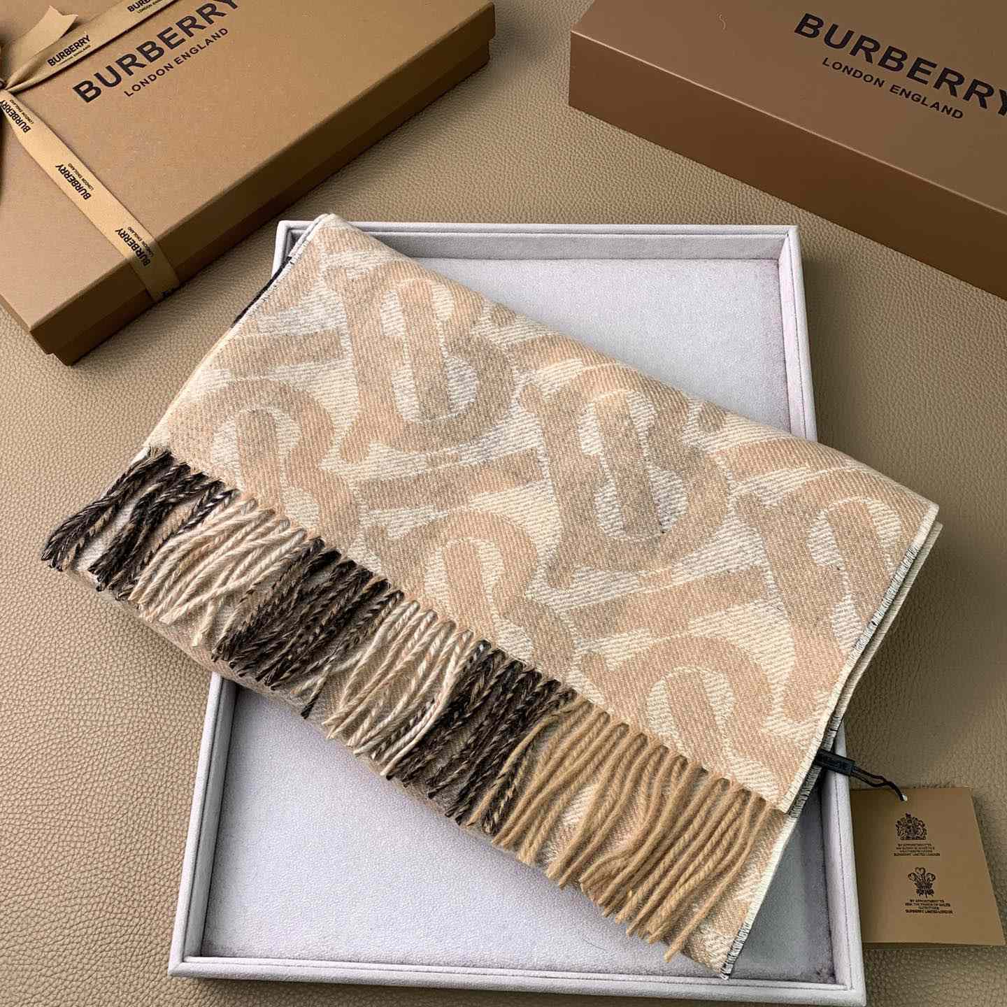 Burberry Check Cashmere Reversible Scarf - DesignerGu