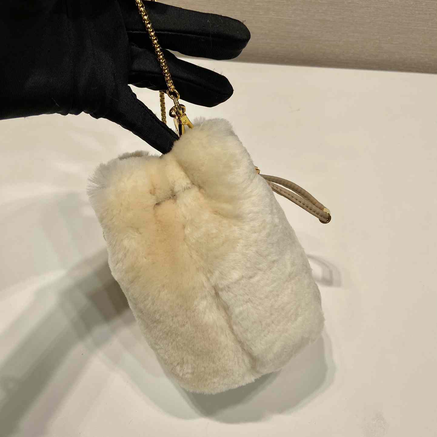 Prada Shearling Mini-pouch - DesignerGu