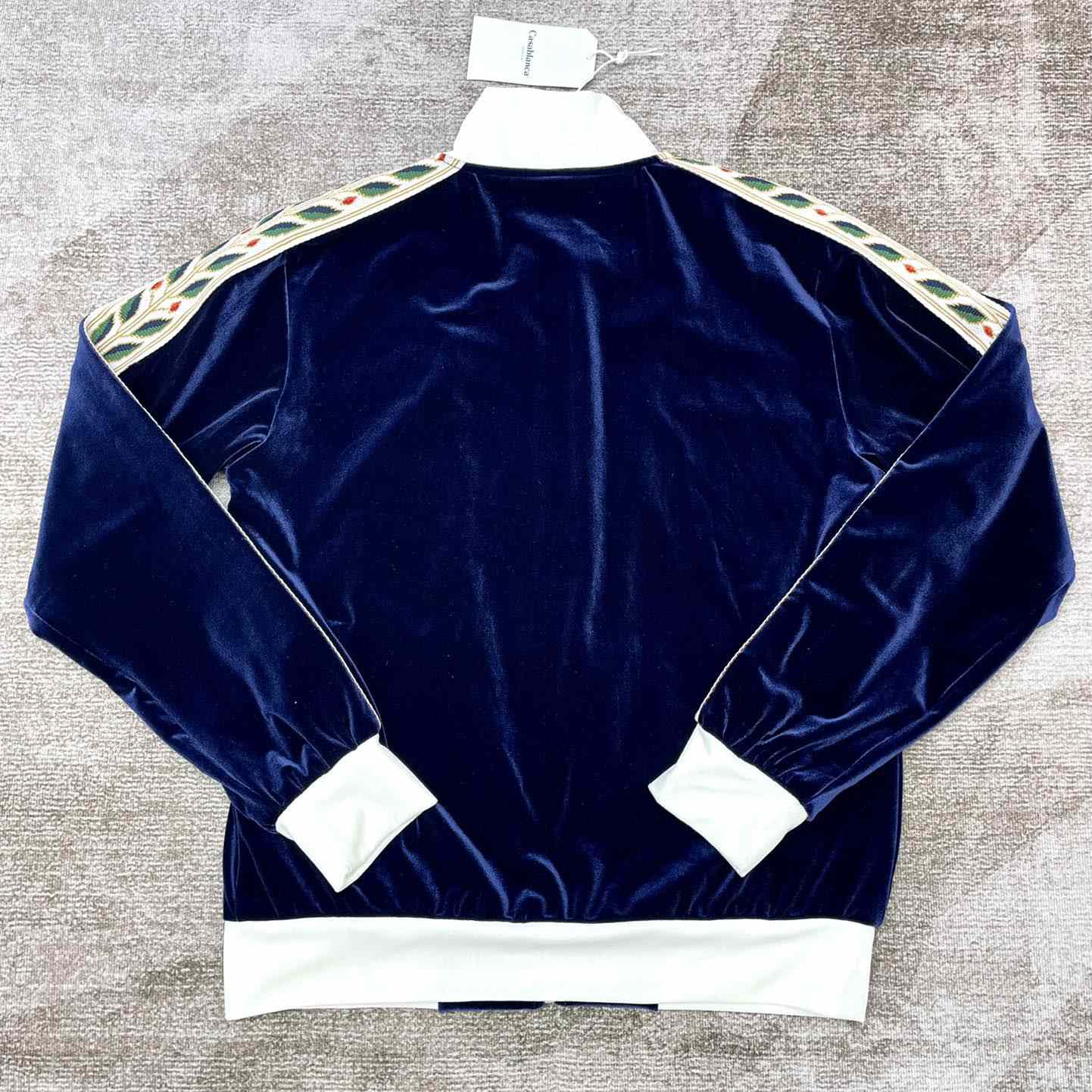 Casablanca Laurel Logo Patch Zipped Track Jacket - DesignerGu