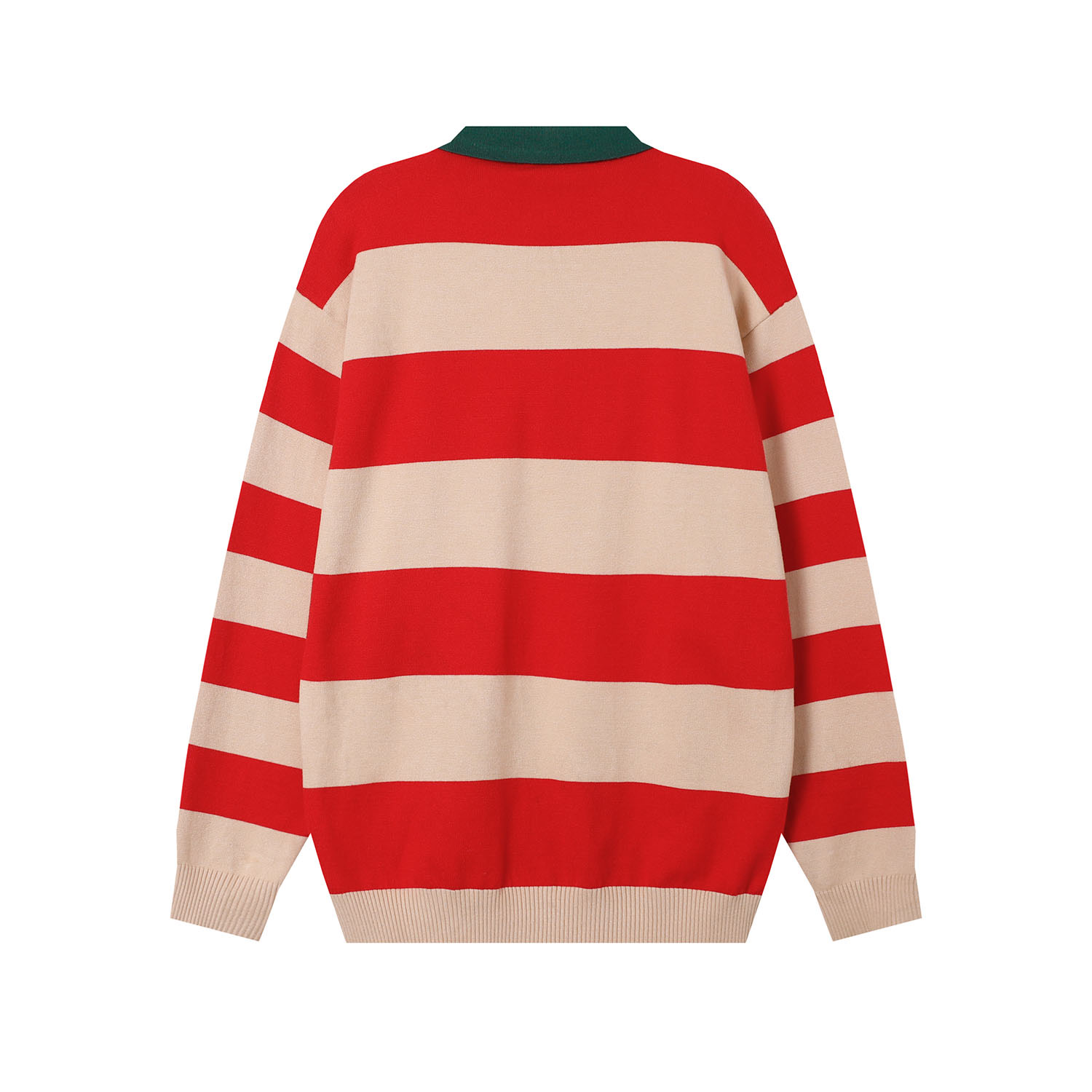 Gucci Embroidered Striped Knit Polo - DesignerGu