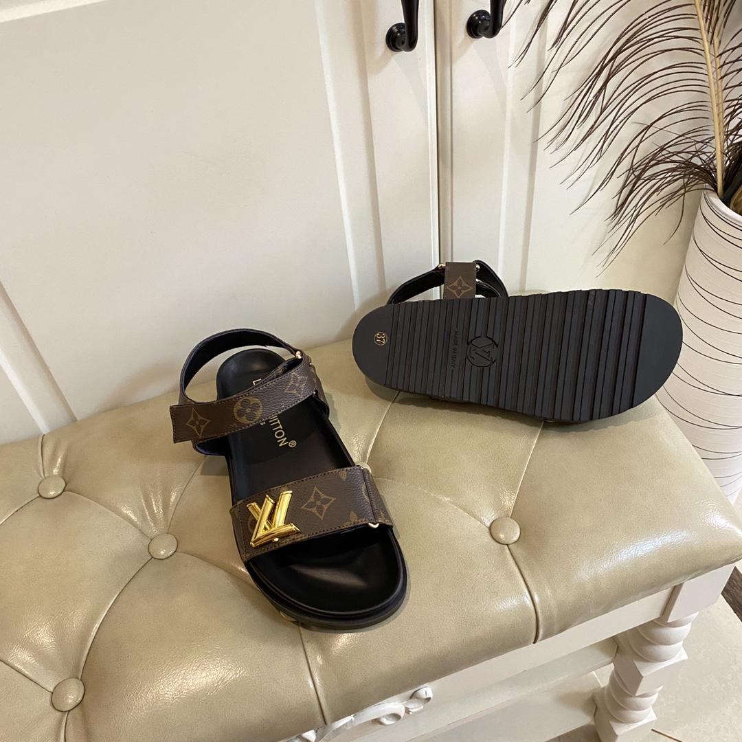 Louis Vuitton Monogram Comfort Flat Sandal    - DesignerGu