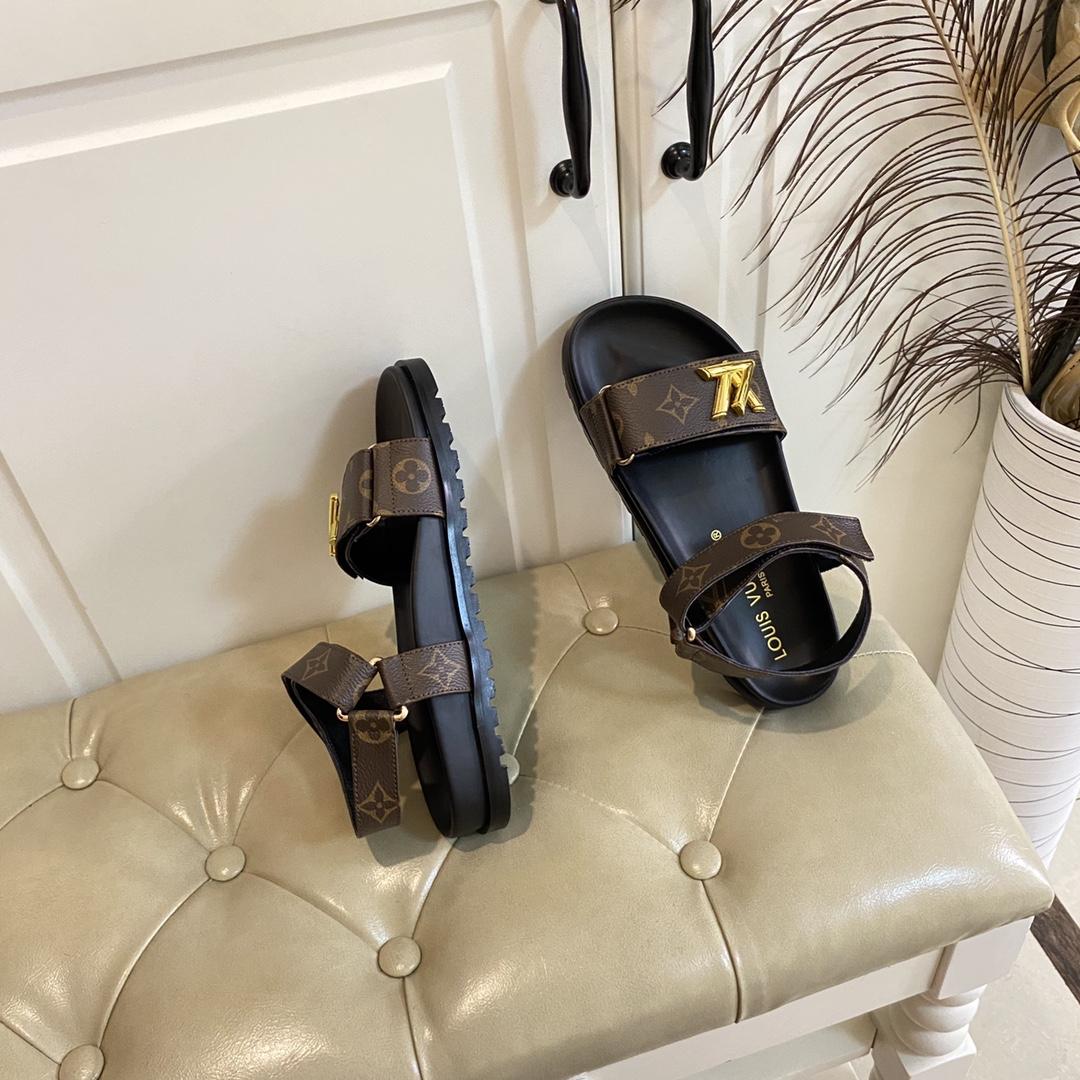 Louis Vuitton Monogram Comfort Flat Sandal    - DesignerGu