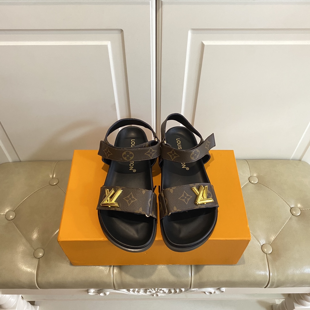 Louis Vuitton Monogram Comfort Flat Sandal    - DesignerGu