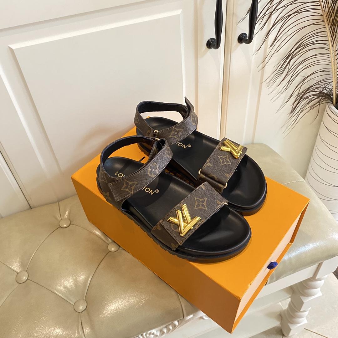 Louis Vuitton Monogram Comfort Flat Sandal    - DesignerGu