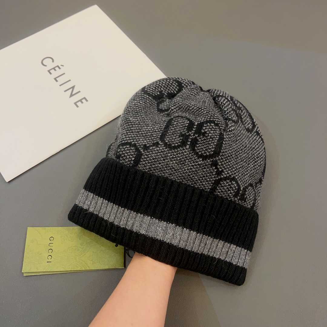 Gucci GG Knit Cashmere Hat - DesignerGu