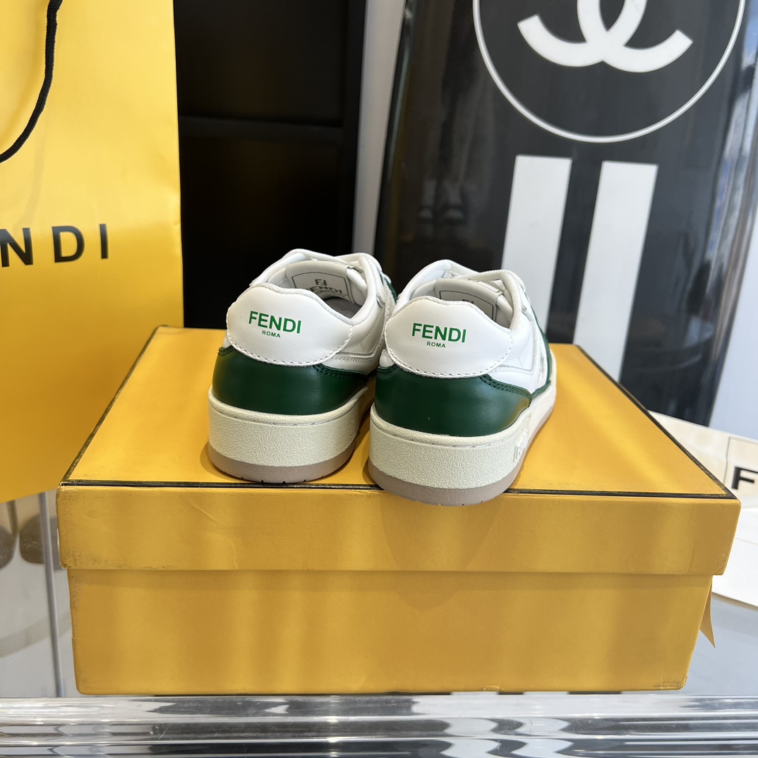 Fendi Fendi Match White Leather Low-tops Sneakers - DesignerGu