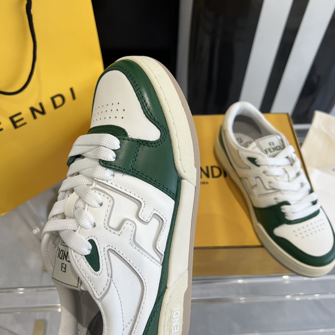 Fendi Fendi Match White Leather Low-tops Sneakers - DesignerGu