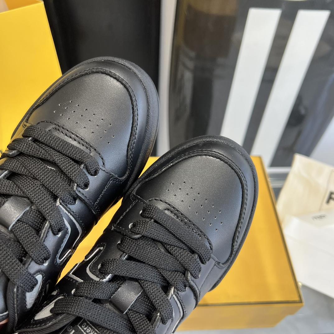 Fendi Fendi Match Black Leather Low-tops Sneakers - DesignerGu