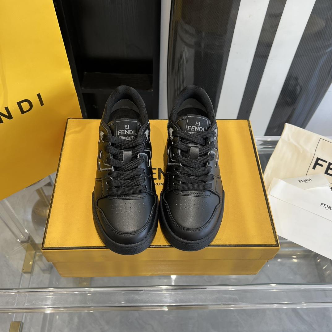 Fendi Fendi Match Black Leather Low-tops Sneakers - DesignerGu