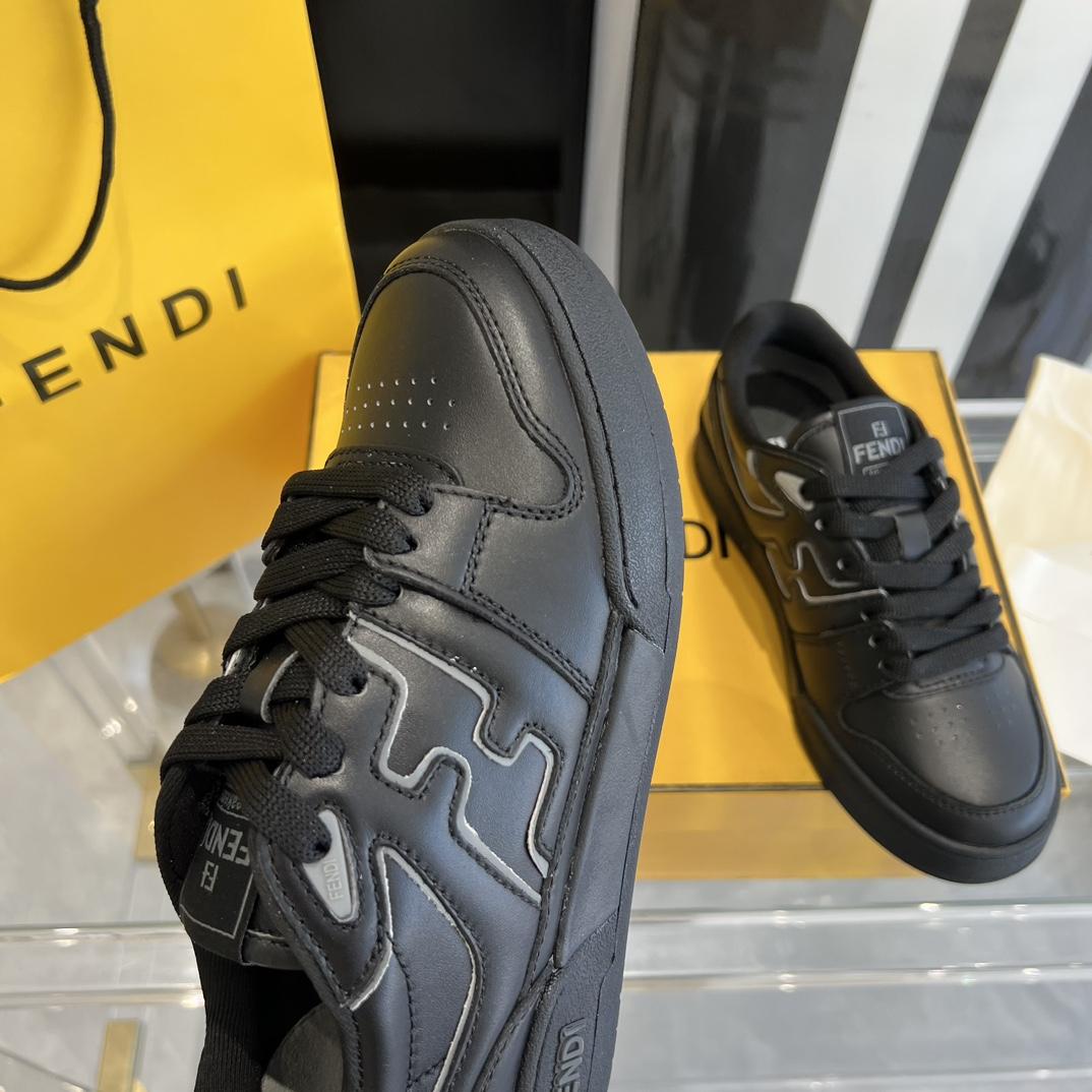 Fendi Fendi Match Black Leather Low-tops Sneakers - DesignerGu