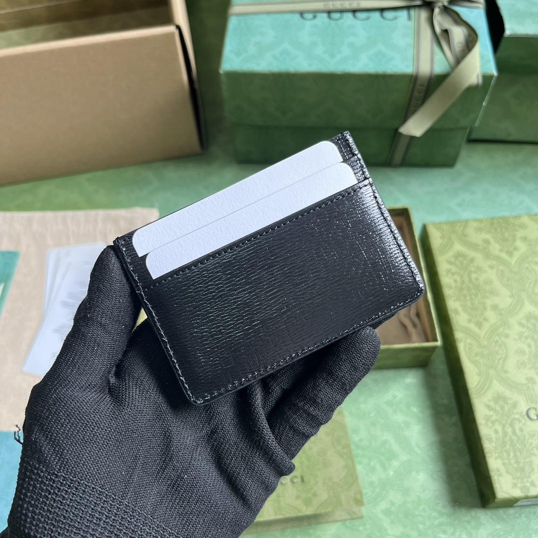 Gucci Card Case With Gucci Script - DesignerGu