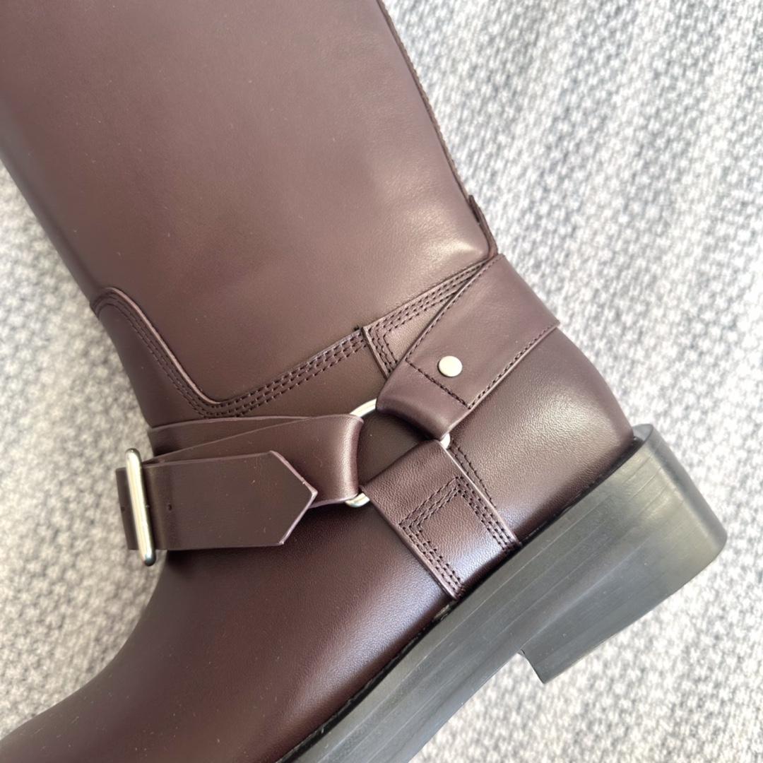 Burberry Leather Saddle Low Boots - DesignerGu