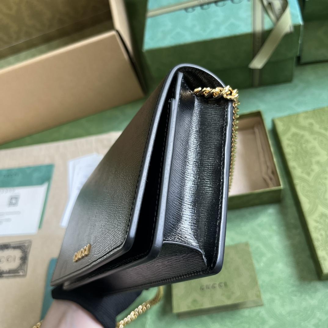 Gucci Chain Wallet With Gucci Script (12.5x 20x 4cm) - DesignerGu