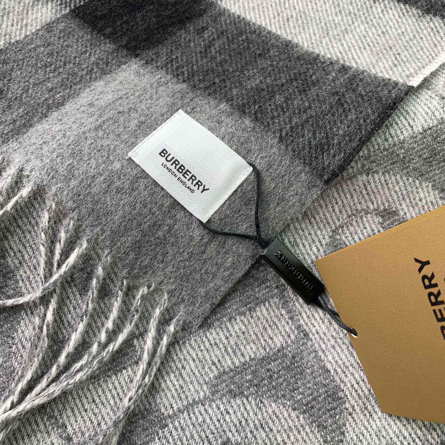 Burberry Check Cashmere Reversible Scarf - DesignerGu