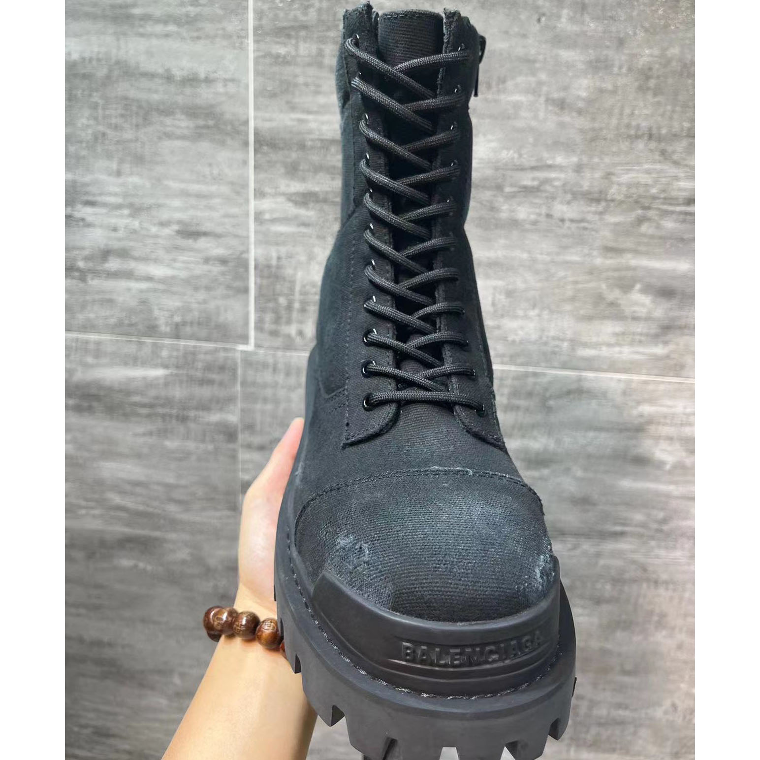 Balenciaga Men's Combat Strike 20mm Boot - DesignerGu