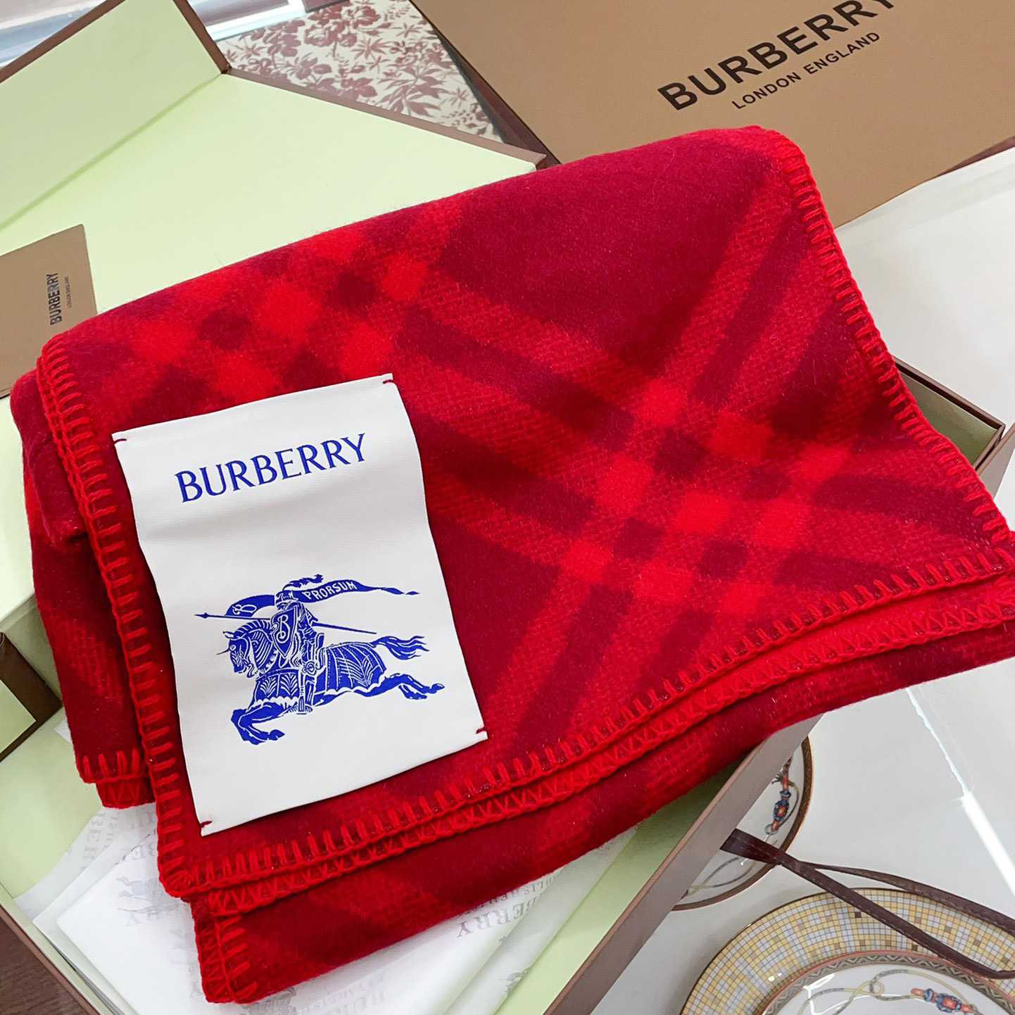 Burberry Check Wool Hooded Scarf - DesignerGu