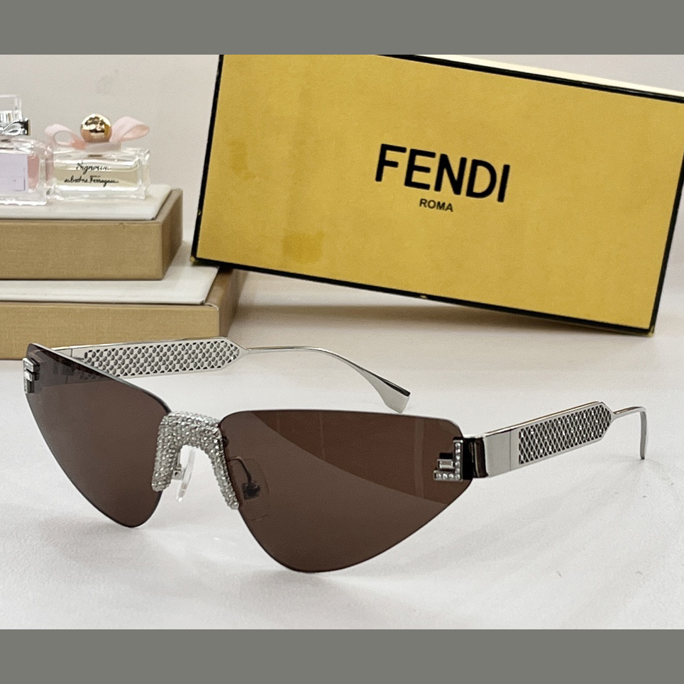 Fendi First Crystal Metal Sunglasses      FOL084V1 - DesignerGu