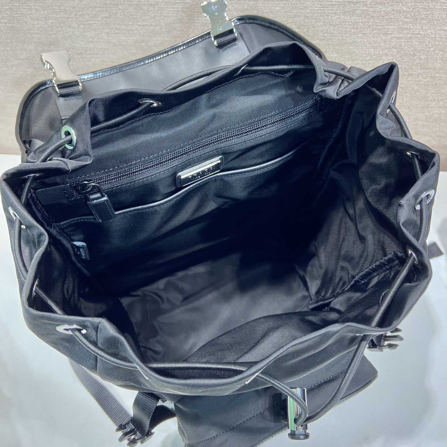 Prada Re-Nylon And Brushed Leather Backpack - DesignerGu