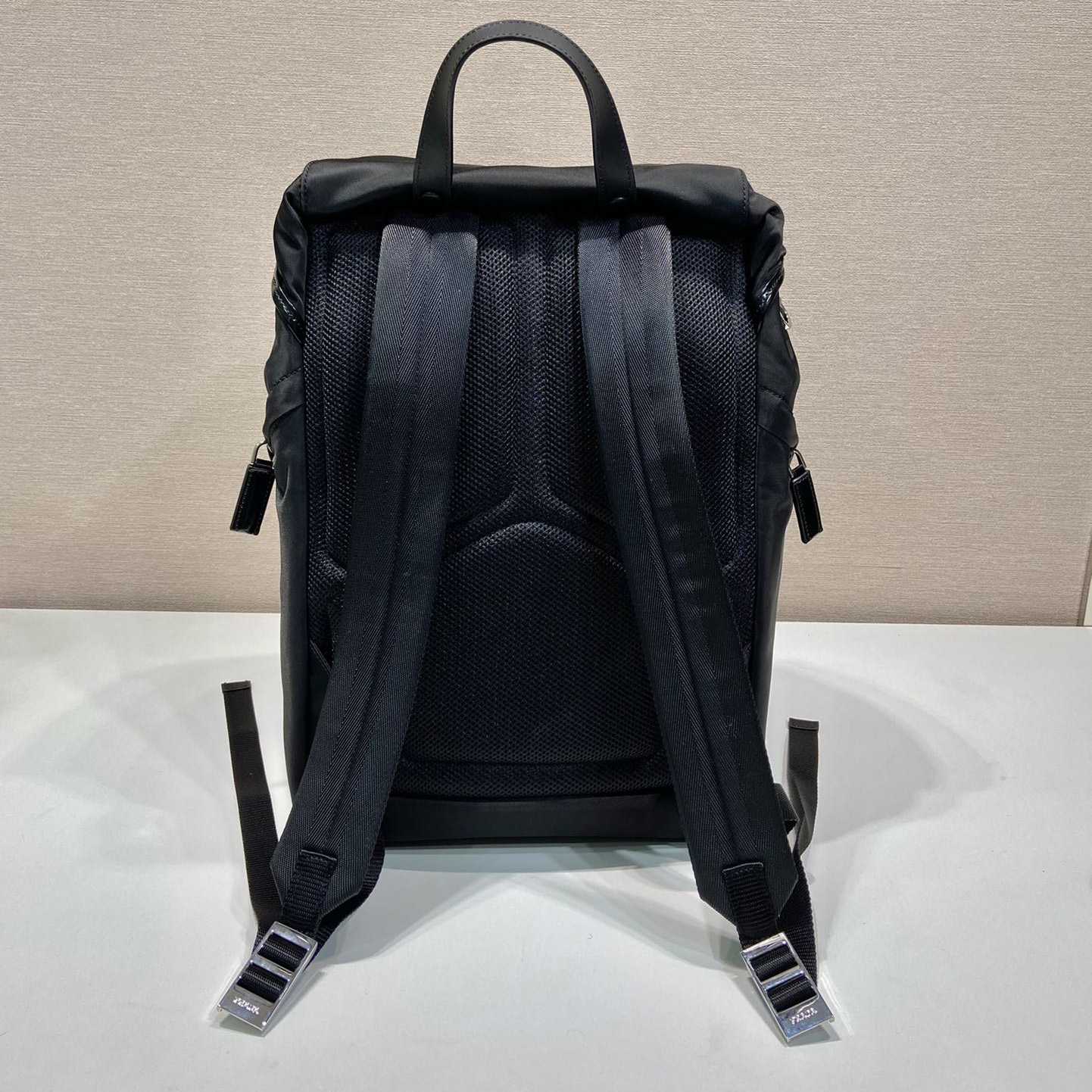 Prada Re-Nylon And Brushed Leather Backpack - DesignerGu