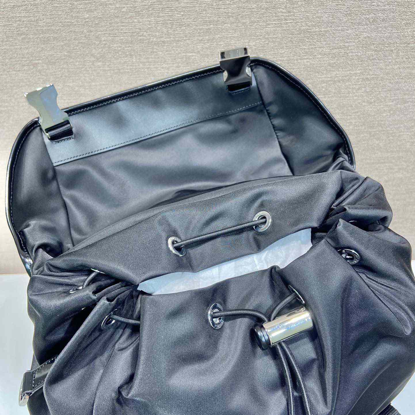 Prada Re-Nylon And Brushed Leather Backpack - DesignerGu