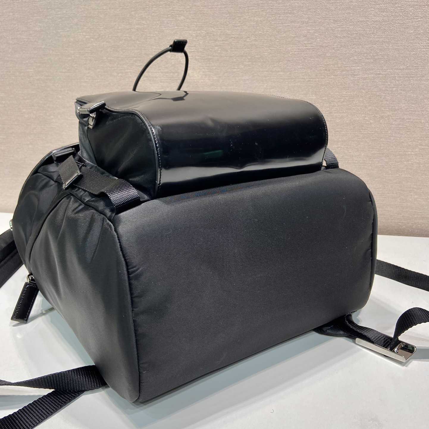 Prada Re-Nylon And Brushed Leather Backpack - DesignerGu