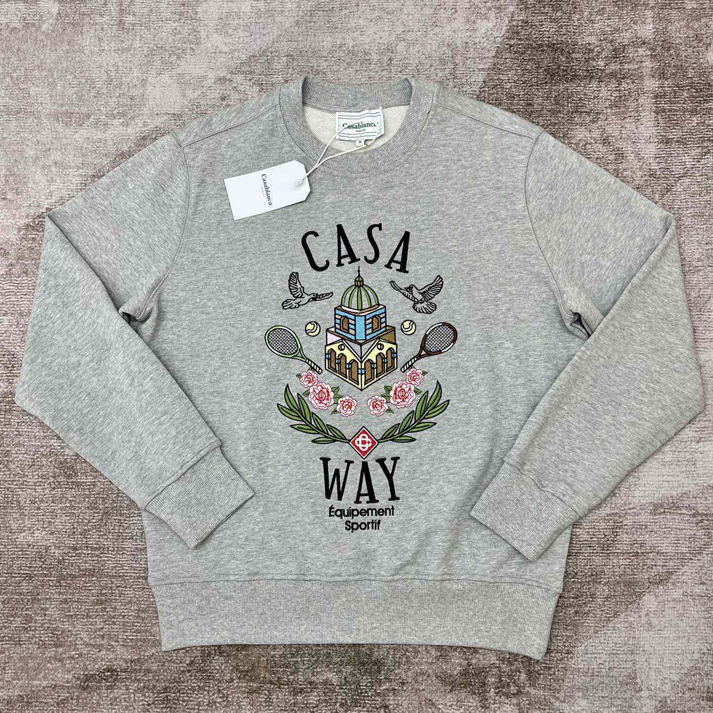 Casablanca Casa Way-embroidered CCotton Sweatshirt - DesignerGu