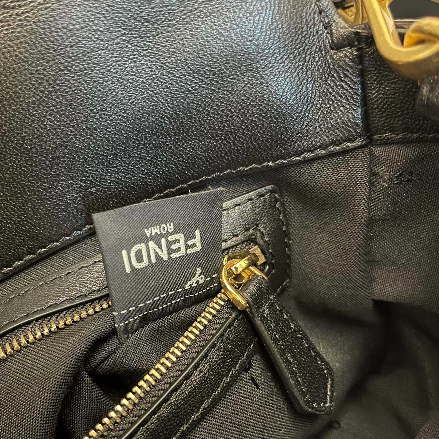 Fendi Baguette Black Leather Bag - DesignerGu