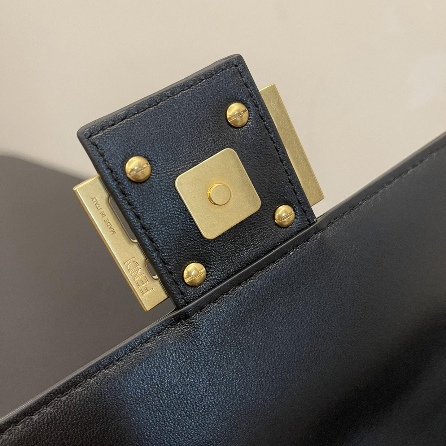 Fendi Baguette Black Leather Bag - DesignerGu