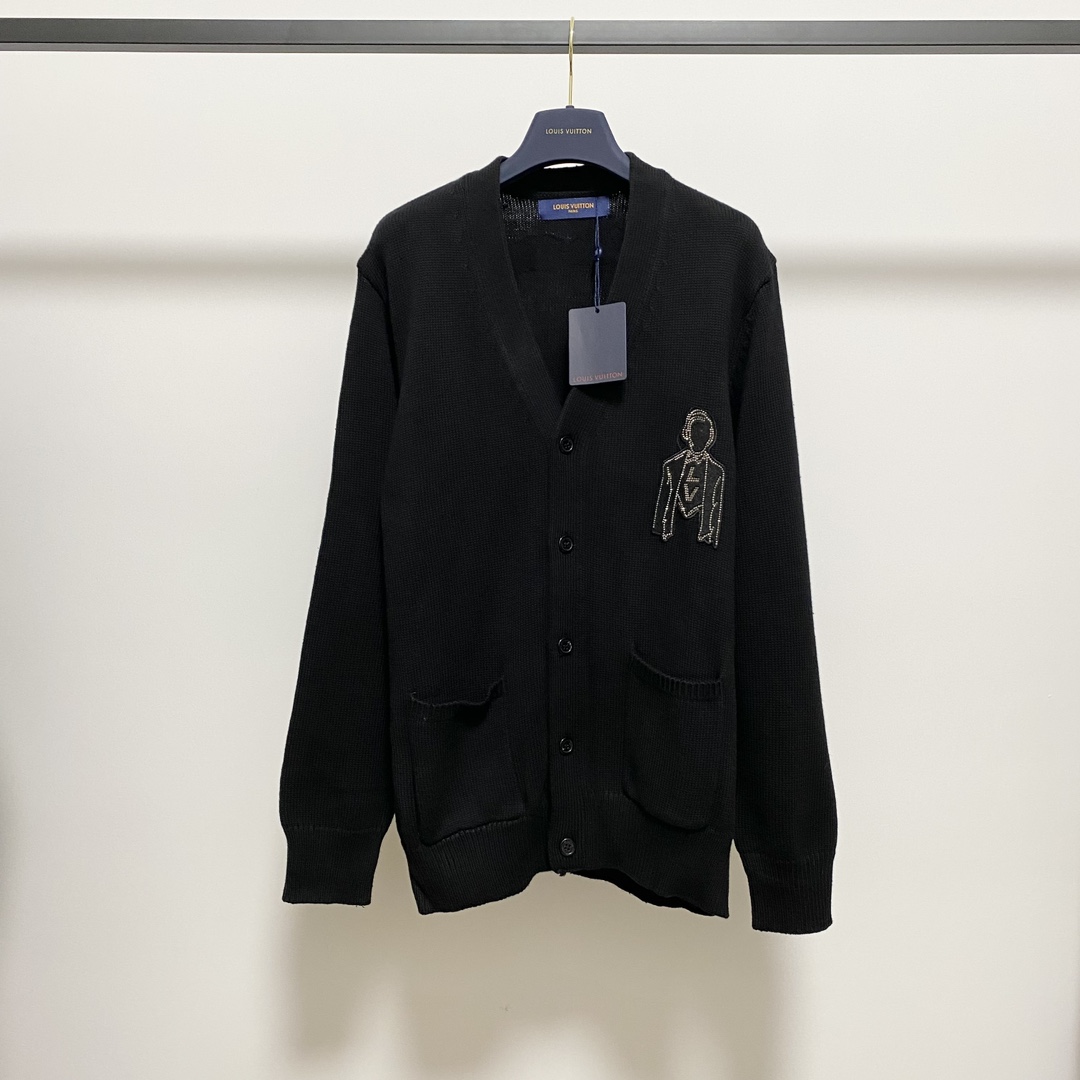 Louis Vuitton Embroidered Wool Cardigan  - DesignerGu