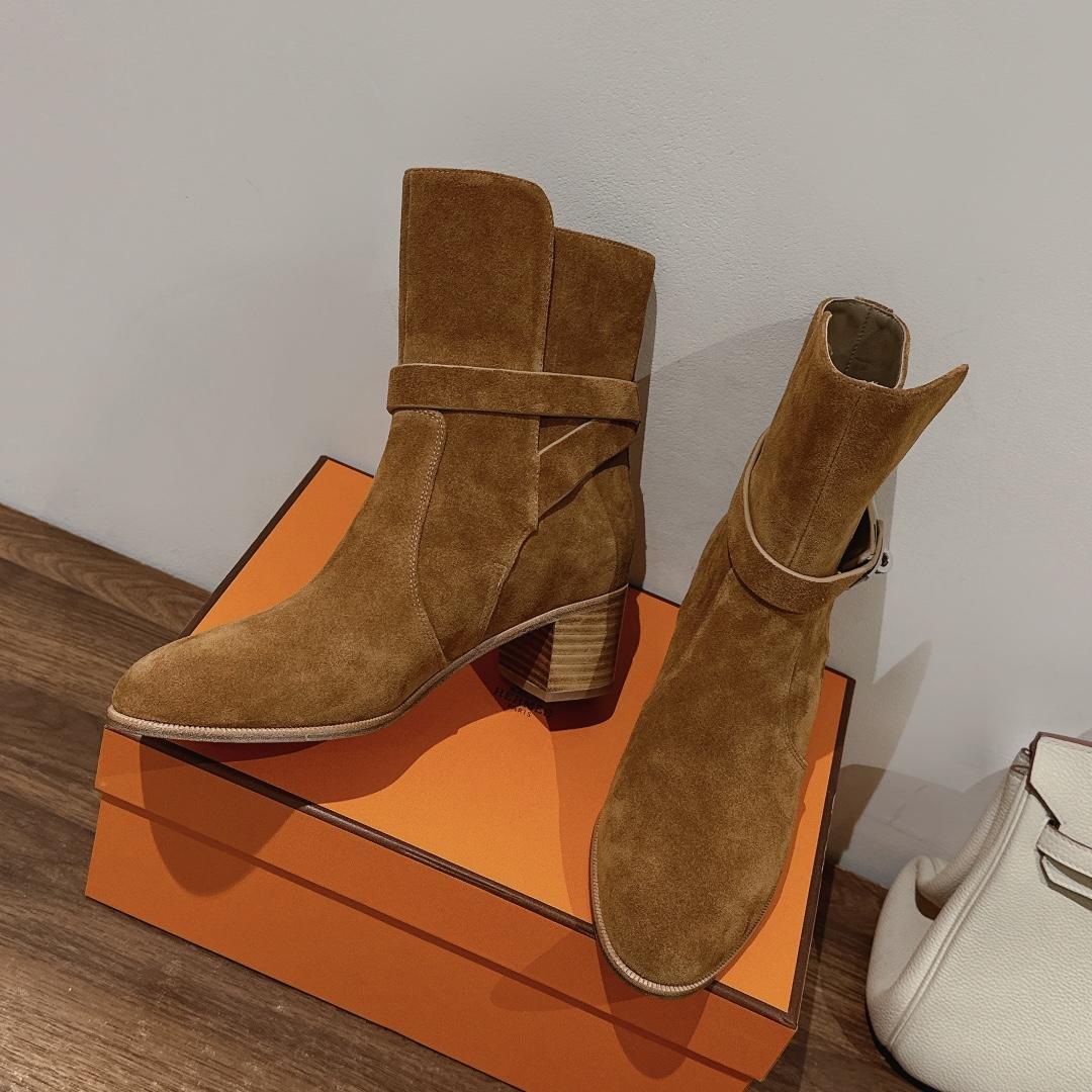 Hermes Frenchie 50 Ankle Boot - DesignerGu