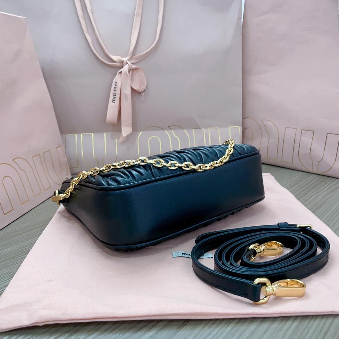 Miu Miu Matelassé Nappa Leather Shoulder Bag - DesignerGu