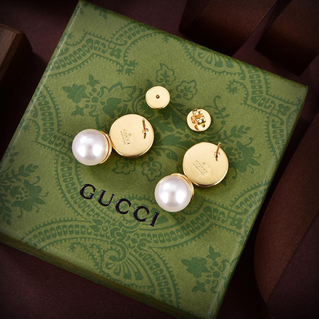 Gucci Blondie Pearl Earrings - DesignerGu