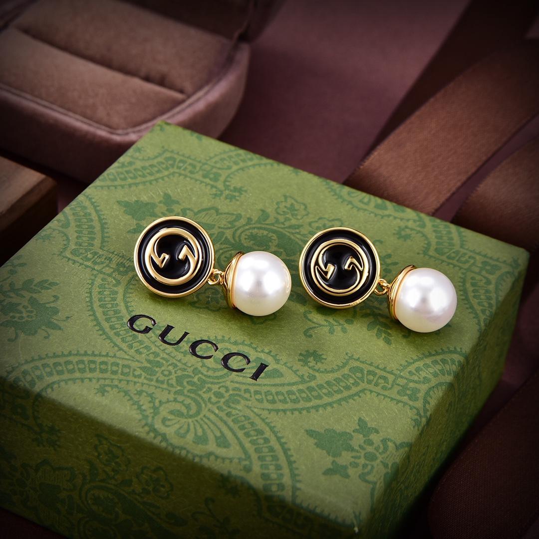 Gucci Blondie Pearl Earrings - DesignerGu