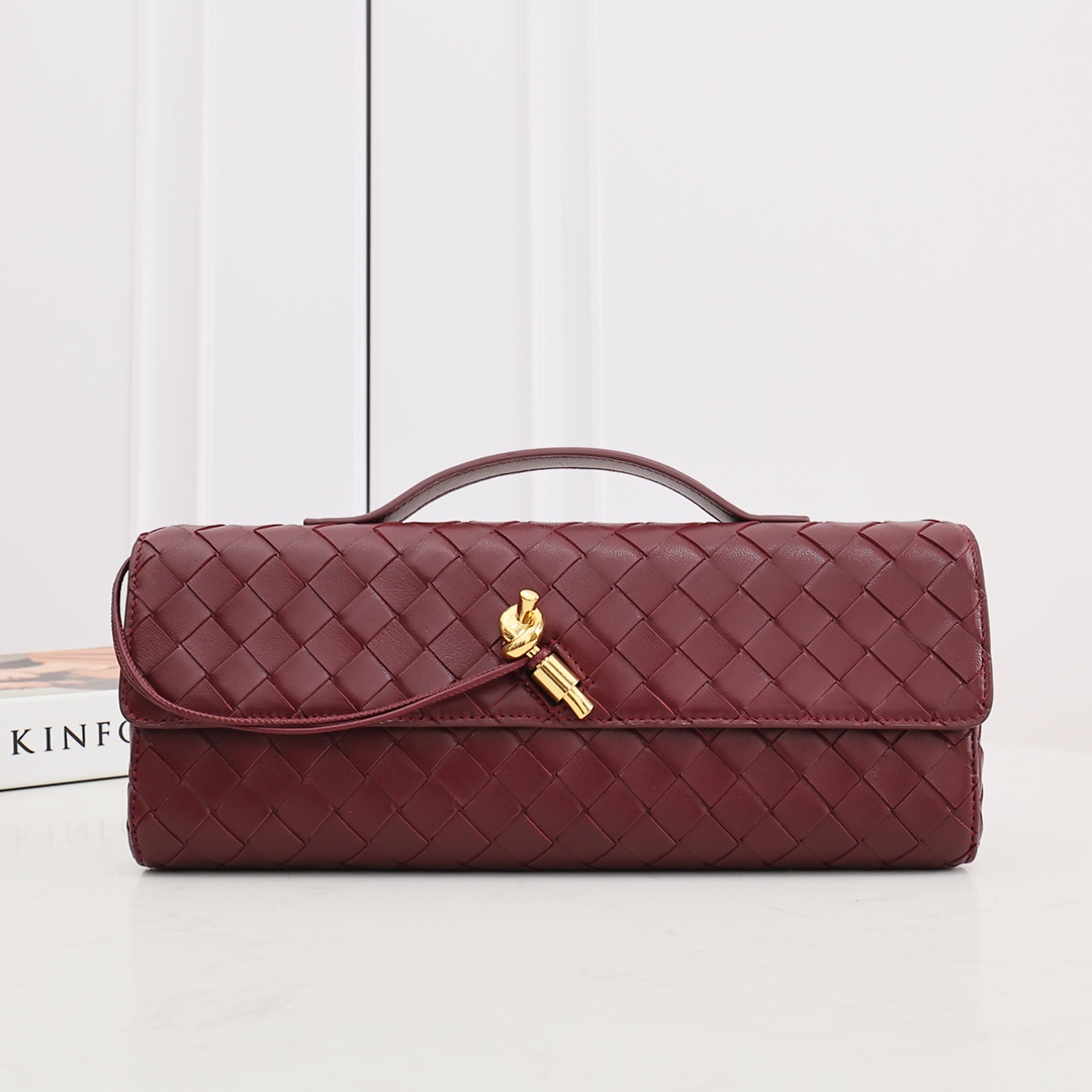 Bottega Veneta Long Clutch Andiamo With Handle - DesignerGu