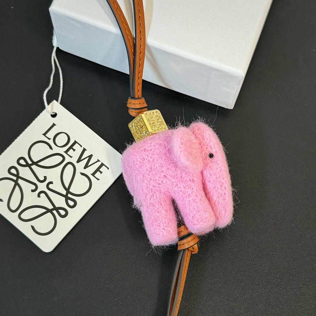 Loewe Elephant Charm In Felt And Calfskin - DesignerGu