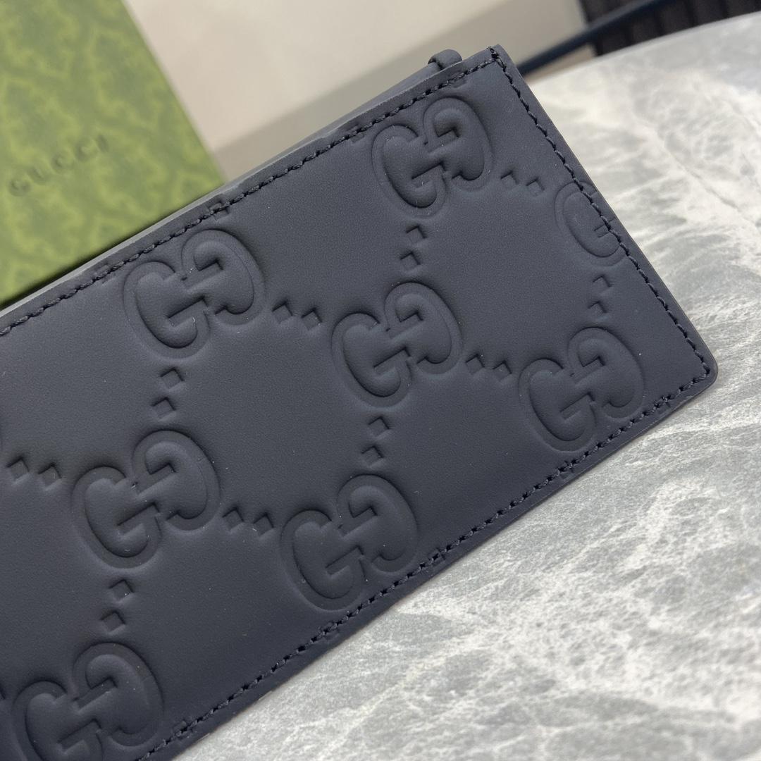 Gucci GG Rubber-effect Zip Card Case - DesignerGu