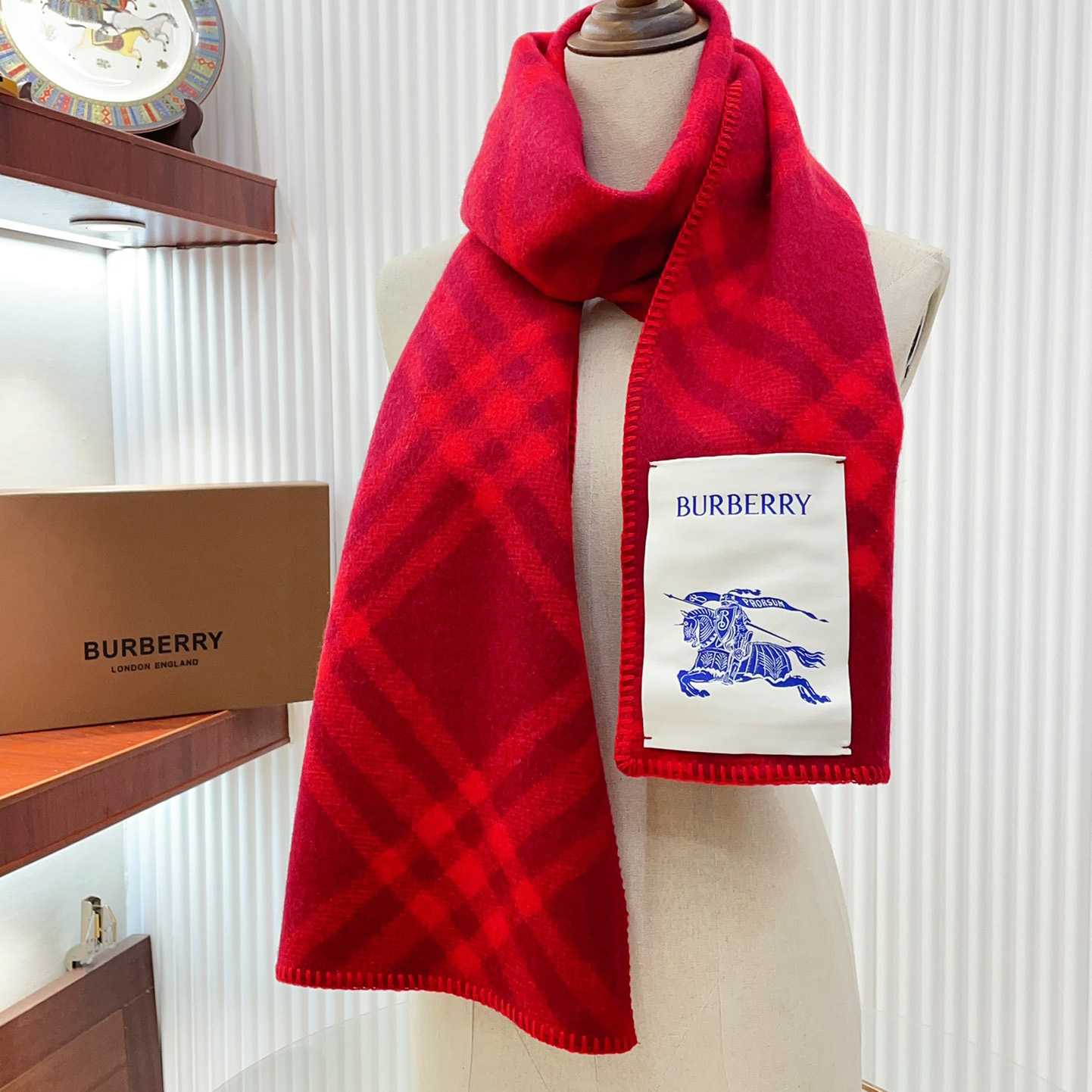 Burberry Check Wool Scarf - DesignerGu