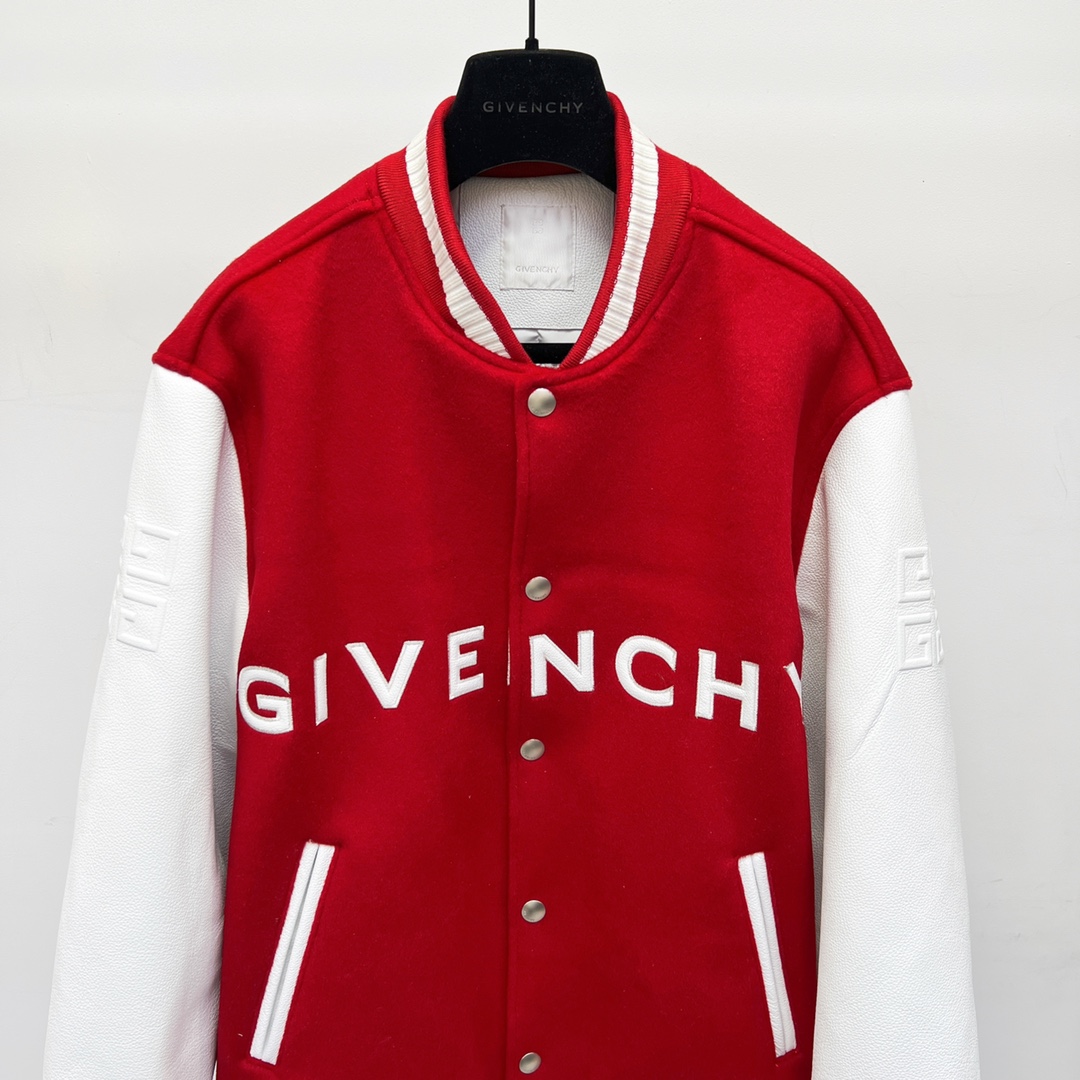 Givenchy Varsity Jacket In Wool And Leather - DesignerGu