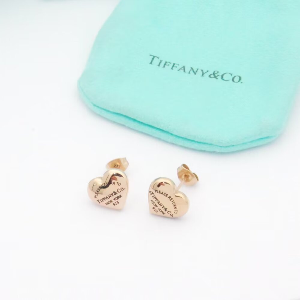 Tiffany&CO Full Heart Earrings - DesignerGu