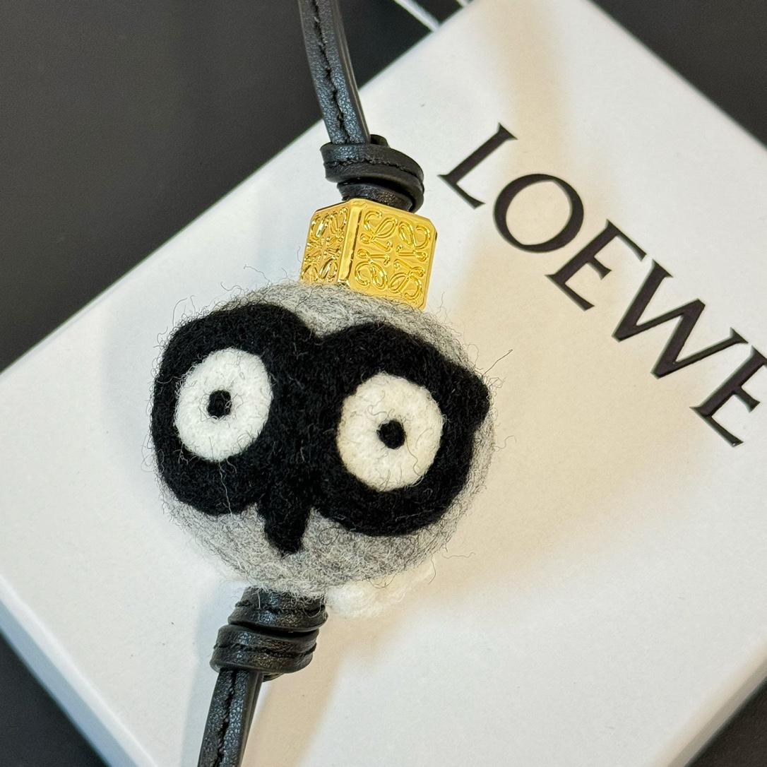 Loewe Owl charm In Felt And Calfskin - DesignerGu