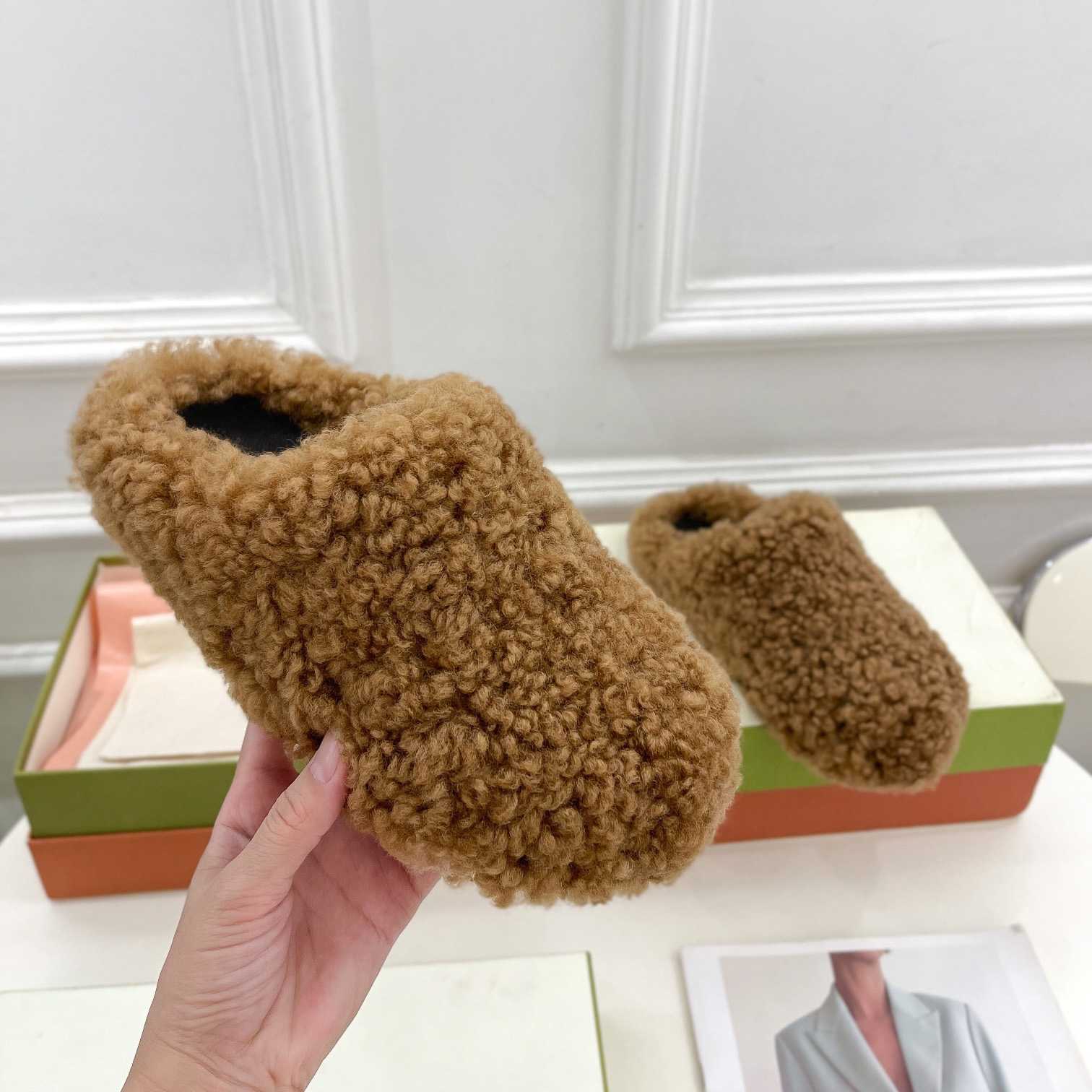 Marni Lamb Fur Mules - DesignerGu