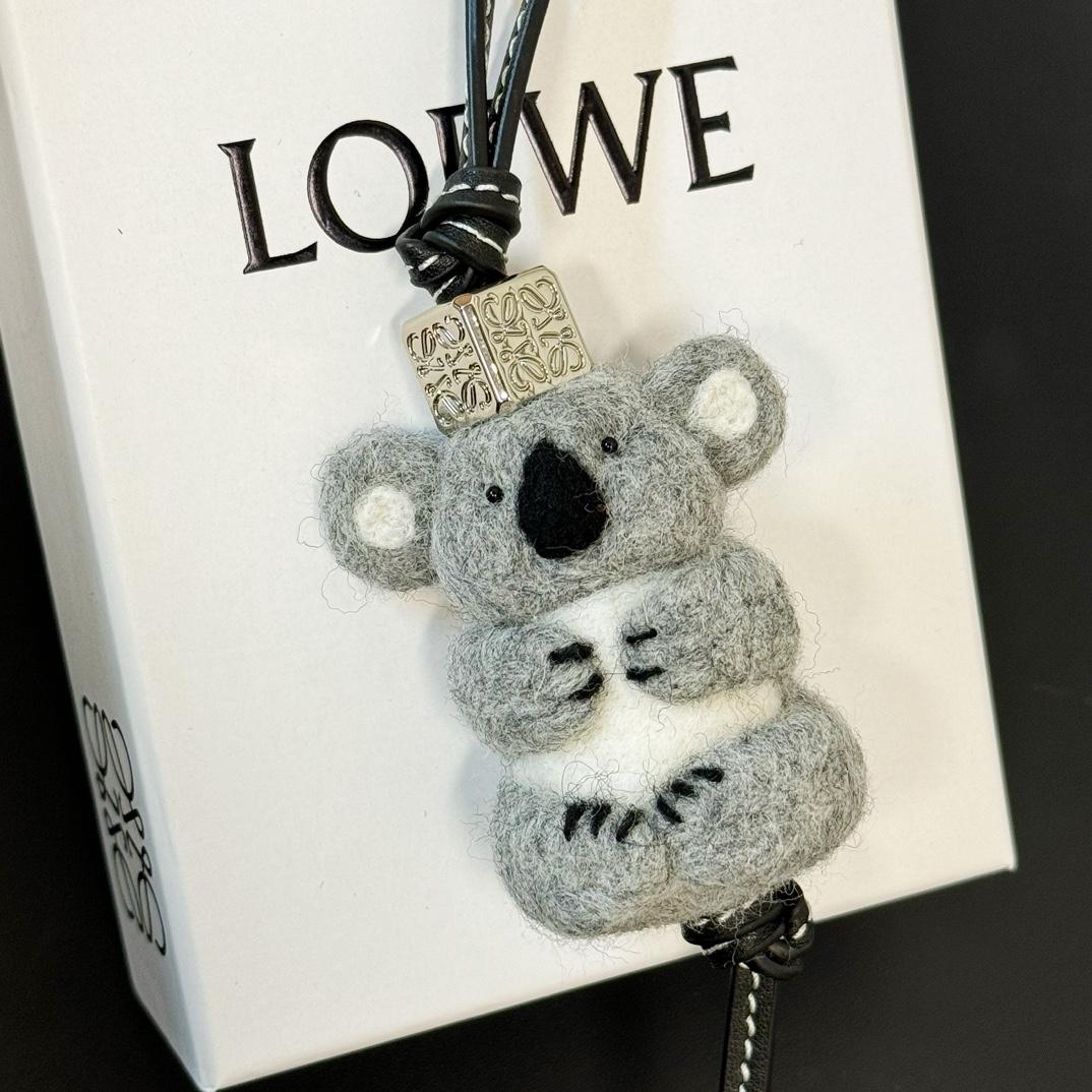 Loewe Koala Charm In Felt And Calfskin - DesignerGu