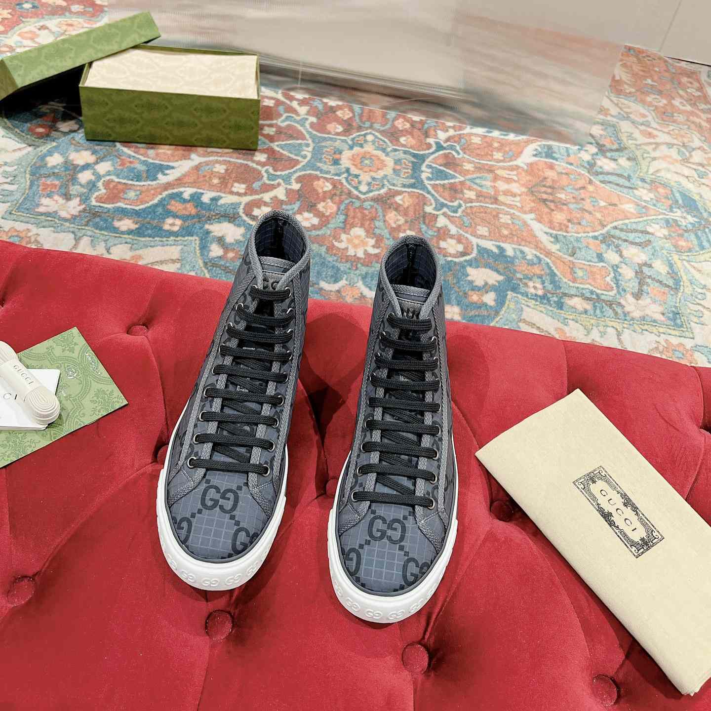 Gucci Tennis 1977 High-top Sneaker(upon uk size) - DesignerGu