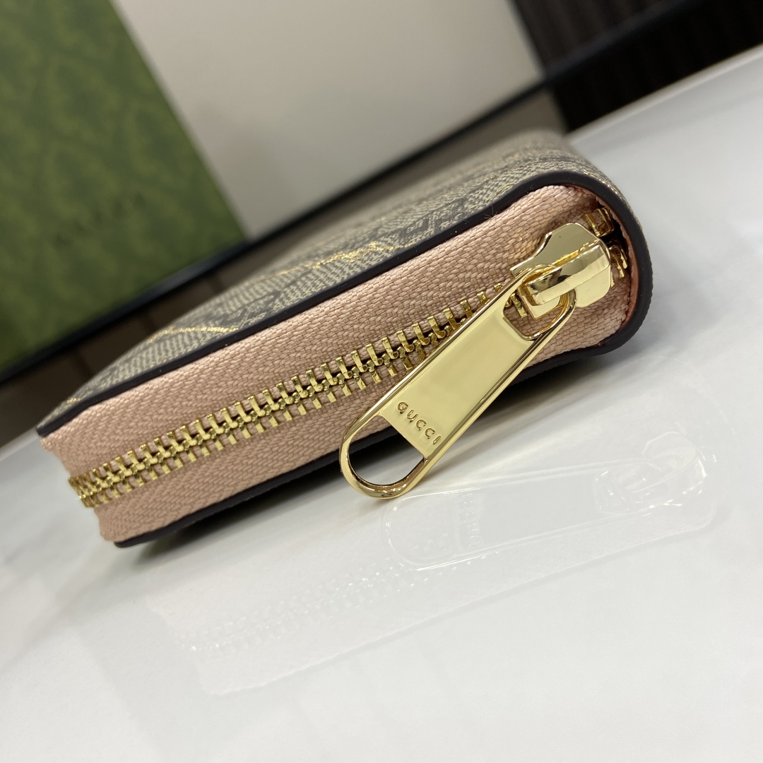 Gucci Zip Around Wallet With Horsebit Print  - DesignerGu