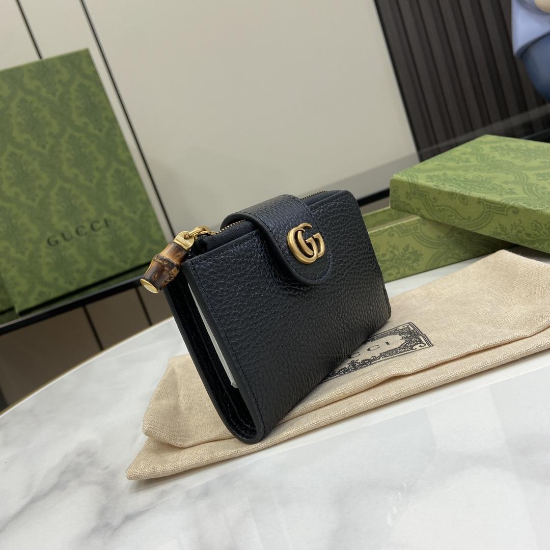 Gucci Medium double G Wallet With Bamboo - DesignerGu