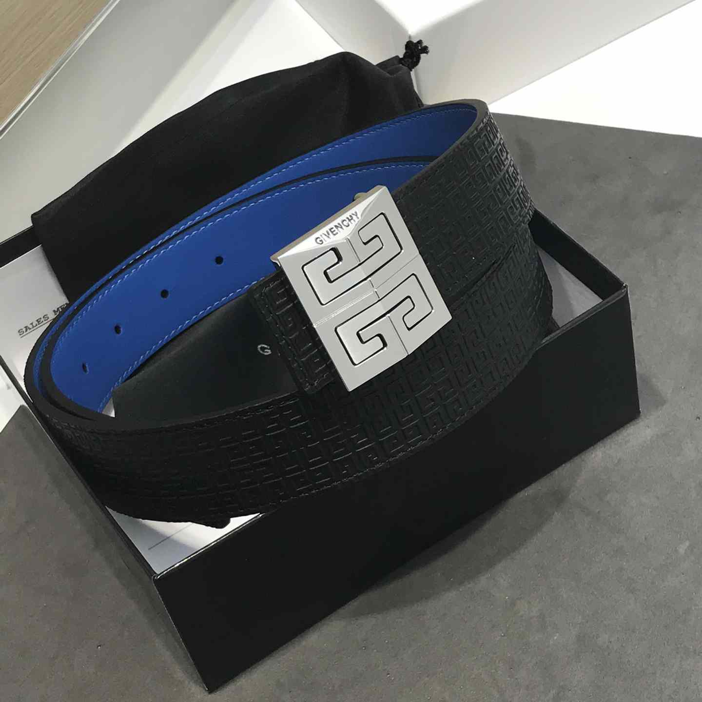 Givenchy 4G Reversible Belt In Leather And 4G Coated Canvas - DesignerGu