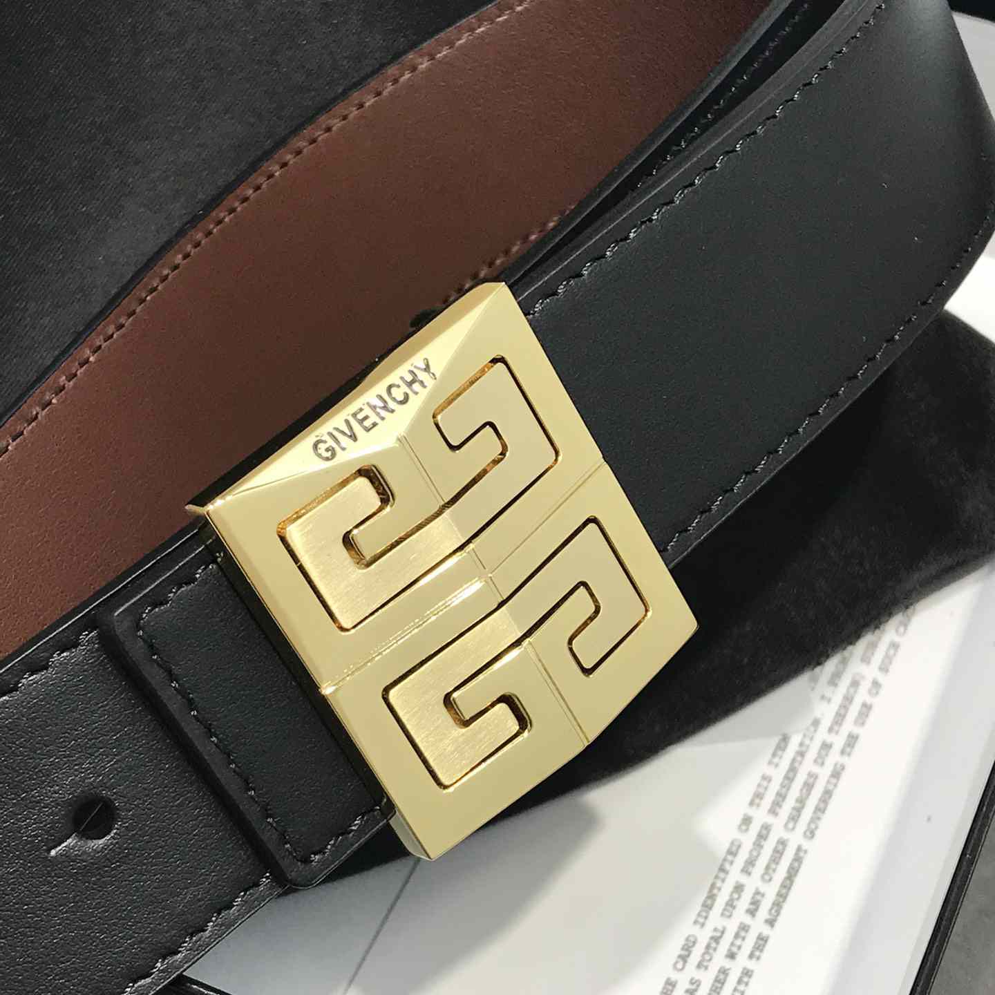 Givenchy 4G Reversible Belt In Leather  - DesignerGu